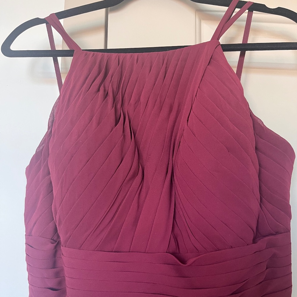 Azazie floor length cabernet dress - size A10